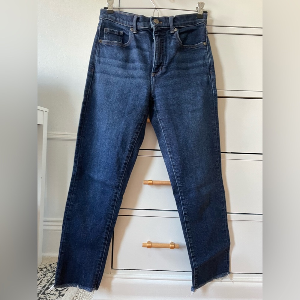 High-rise straight denim